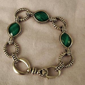 LAGOS Caviar S/S bracelet w/ Malachite stones
